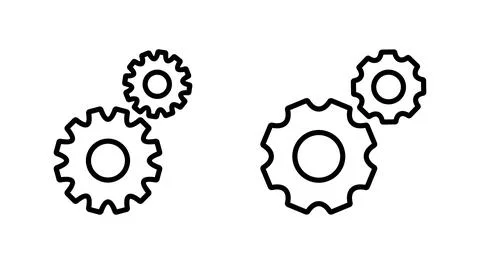 Setting icon vector. Cog sign and symbol. Gear Sign Stock Illustration