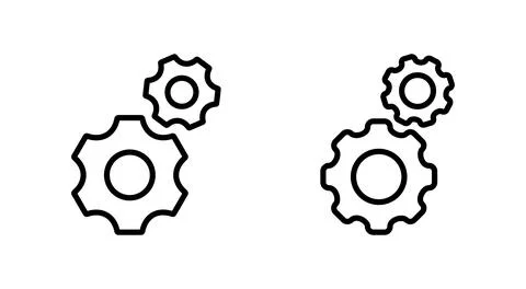 Setting icon vector. Cog sign and symbol. Gear Sign Stock Illustration