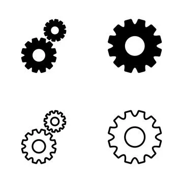 Setting icon vector. Cog sign and symbol. Gear Sign Stock Illustration