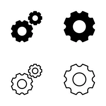 Setting icon vector. Cog sign and symbol. Gear Sign Stock Illustration