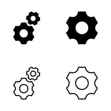 Setting icon vector. Cog sign and symbol. Gear Sign Stock Illustration