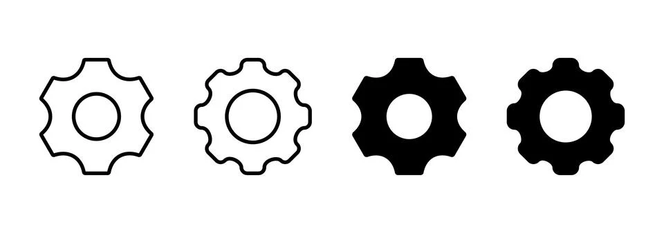 Setting icon vector. Cog sign and symbol. Gear Sign Stock Illustration