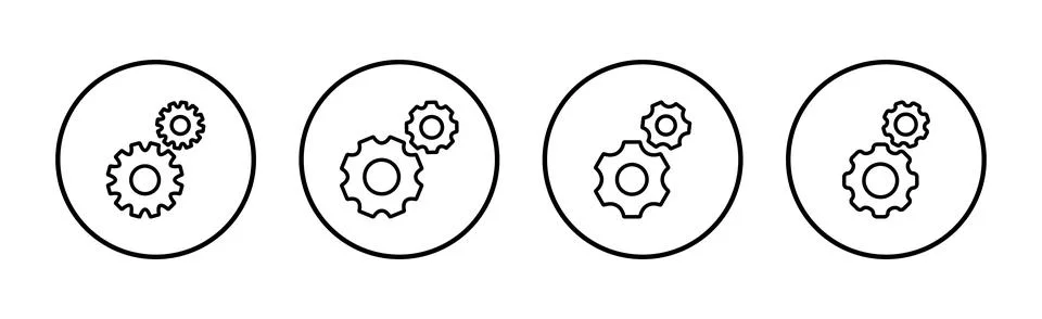 Setting icon vector. Cog sign and symbol. Gear Sign Stock Illustration