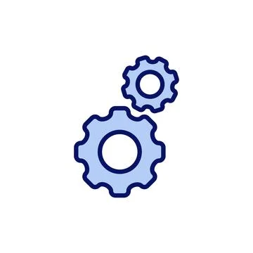 Setting icon vector. Cog sign and symbol. Gear Sign Stock Illustration