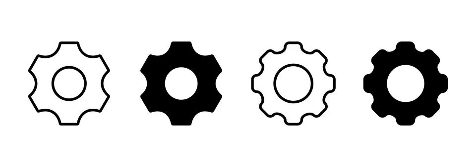 Setting icon vector. Cog sign and symbol. Gear Sign Stock Illustration