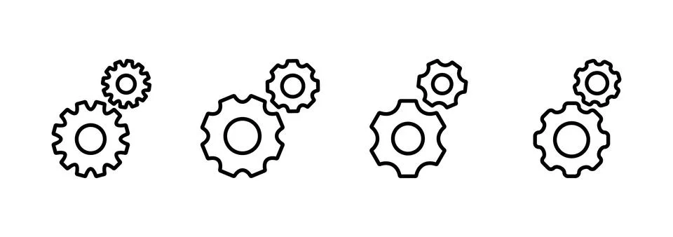Setting icon vector. Cog sign and symbol. Gear Sign Stock Illustration