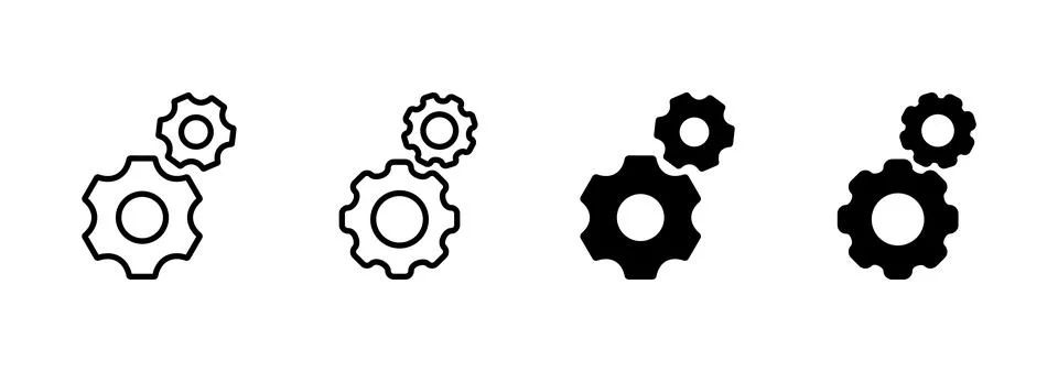 Setting icon vector. Cog sign and symbol. Gear Sign Stock Illustration