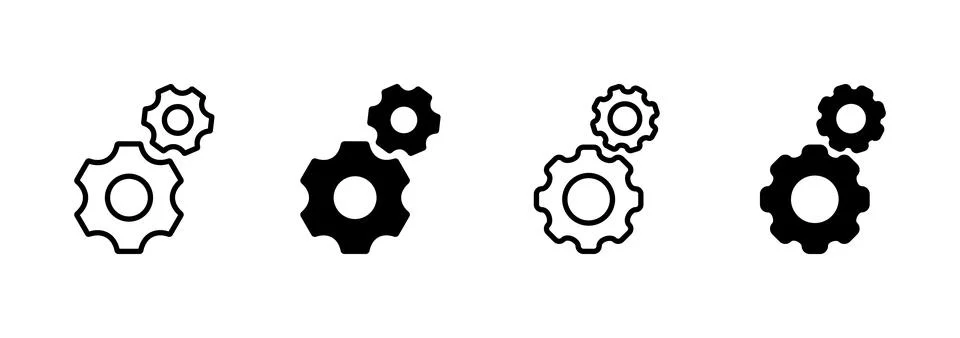 Setting icon vector. Cog sign and symbol. Gear Sign Stock Illustration