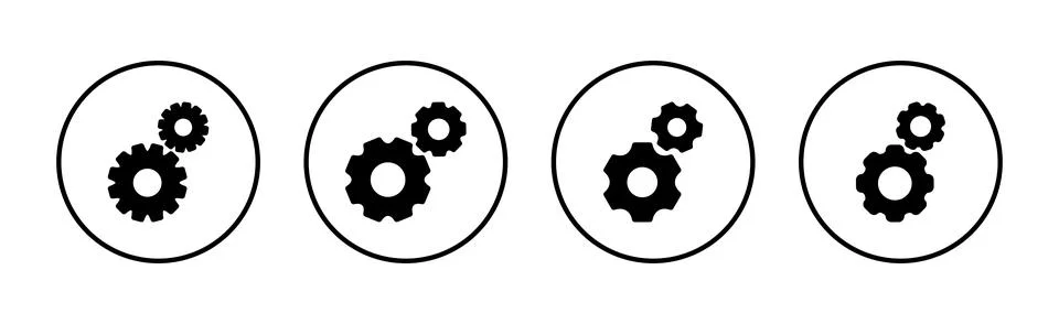 Setting icon vector. Cog sign and symbol. Gear Sign Stock Illustration