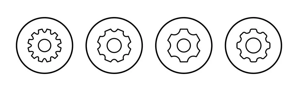 Setting icon vector. Cog sign and symbol. Gear Sign Stock Illustration
