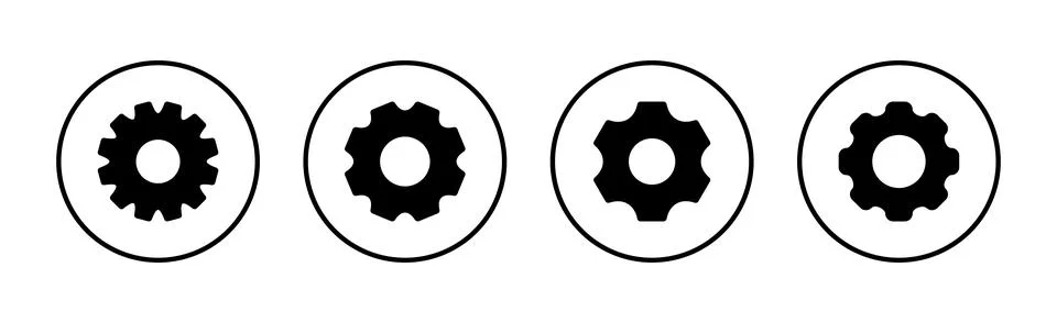 Setting icon vector. Cog sign and symbol. Gear Sign Stock Illustration