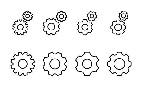 Setting icon vector. Cog sign and symbol. Gear Sign Stock Illustration