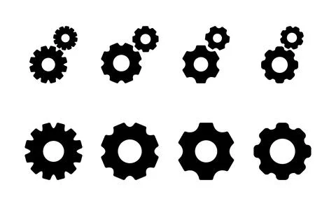 Setting icon vector. Cog sign and symbol. Gear Sign Stock Illustration