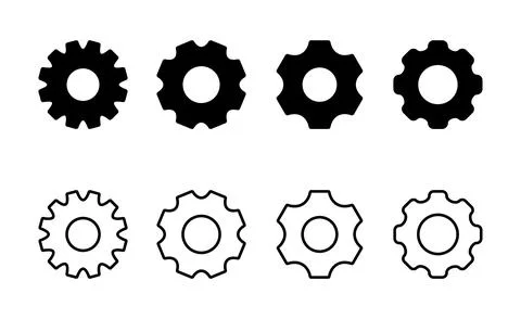 Setting icon vector. Cog sign and symbol. Gear Sign Stock Illustration