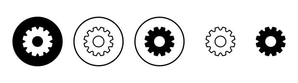 Setting icon vector. Cog sign and symbol. Gear Sign Stock Illustration