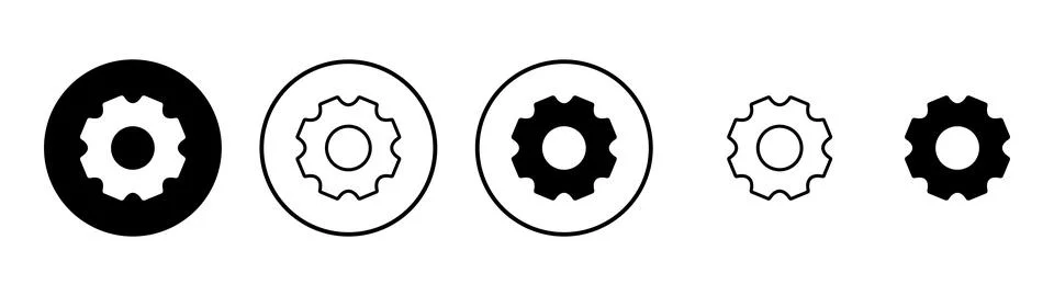 Setting icon vector. Cog sign and symbol. Gear Sign 스톡 일러스트