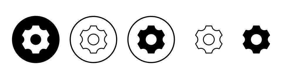 Setting icon vector. Cog sign and symbol. Gear Sign 스톡 일러스트