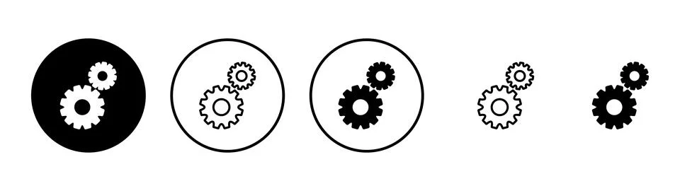 Setting icon vector. Cog sign and symbol. Gear Sign Stock Illustration