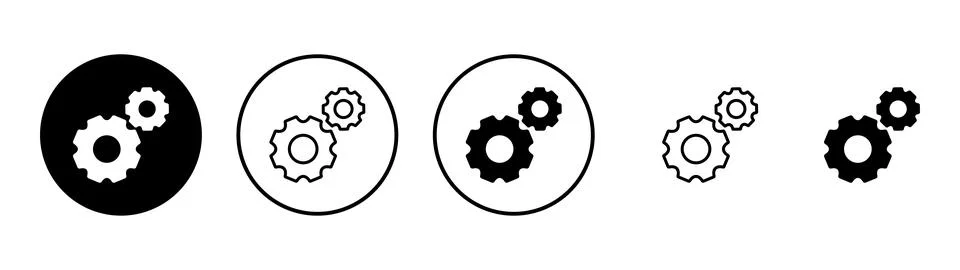 Setting icon vector. Cog sign and symbol. Gear Sign Stock Illustration