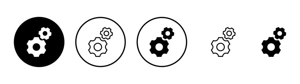 Setting icon vector. Cog sign and symbol. Gear Sign Stock Illustration