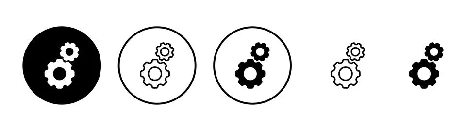 Setting icon vector. Cog sign and symbol. Gear Sign Stock Illustration
