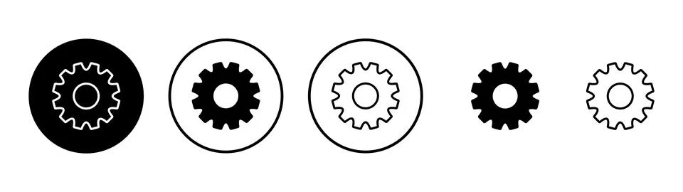 Setting icon vector. Cog sign and symbol. Gear Sign Illustrazione stock