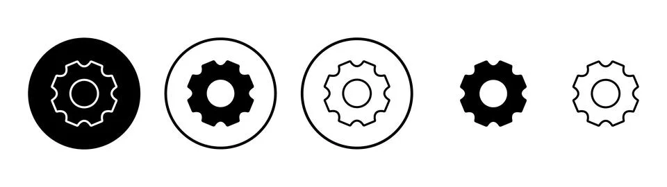 Setting icon vector. Cog sign and symbol. Gear Sign Stock Illustration