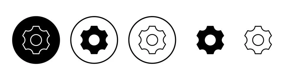 Setting icon vector. Cog sign and symbol. Gear Sign Stock Illustration