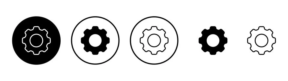Setting icon vector. Cog sign and symbol. Gear Sign Stock Illustration