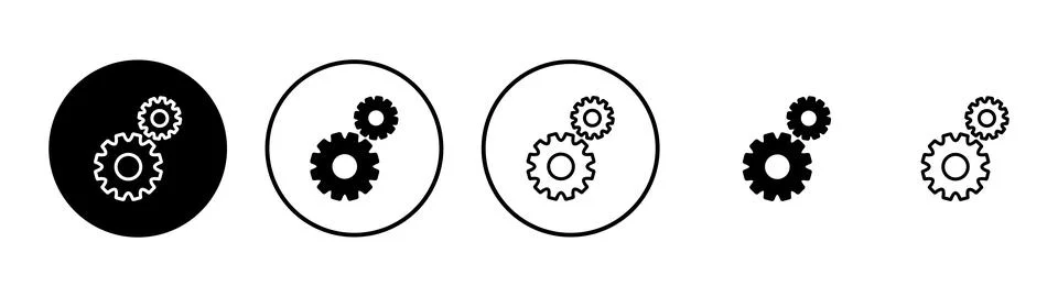 Setting icon vector. Cog sign and symbol. Gear Sign Stock Illustration