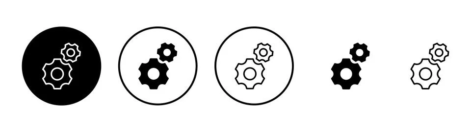Setting icon vector. Cog sign and symbol. Gear Sign Stock Illustration
