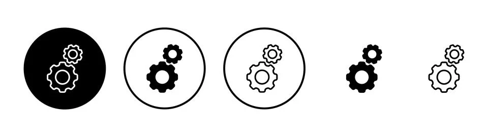 Setting icon vector. Cog sign and symbol. Gear Sign Ilustración de archivo