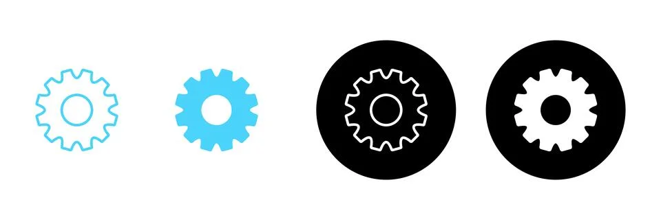 Setting icon vector. Cog sign and symbol. Gear Sign Stock Illustration