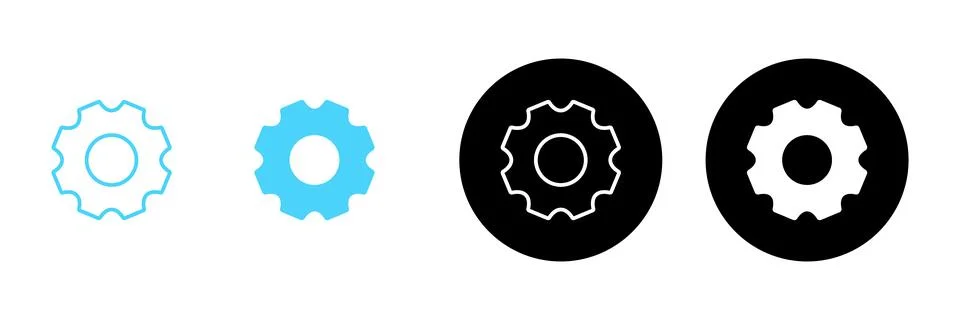 Setting icon vector. Cog sign and symbol. Gear Sign Stock Illustration