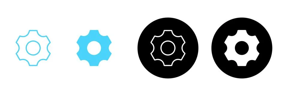 Setting icon vector. Cog sign and symbol. Gear Sign Illustrazione stock
