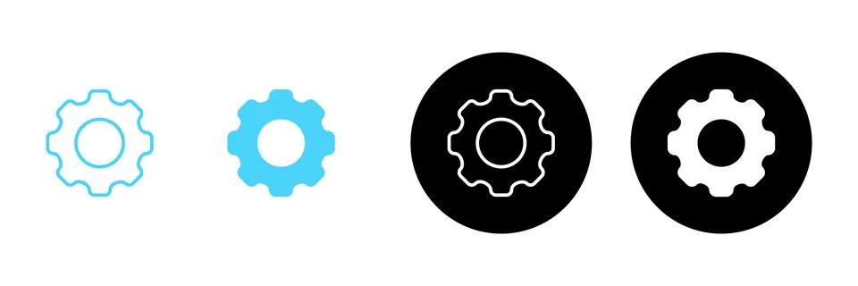 Setting icon vector. Cog sign and symbol. Gear Sign Stock Illustration