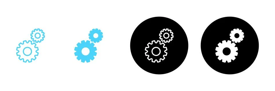 Setting icon vector. Cog sign and symbol. Gear Sign Stock Illustration