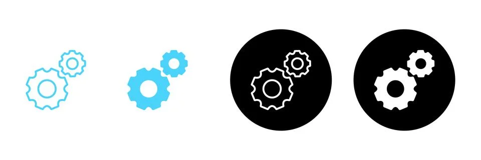 Setting icon vector. Cog sign and symbol. Gear Sign Stock Illustration