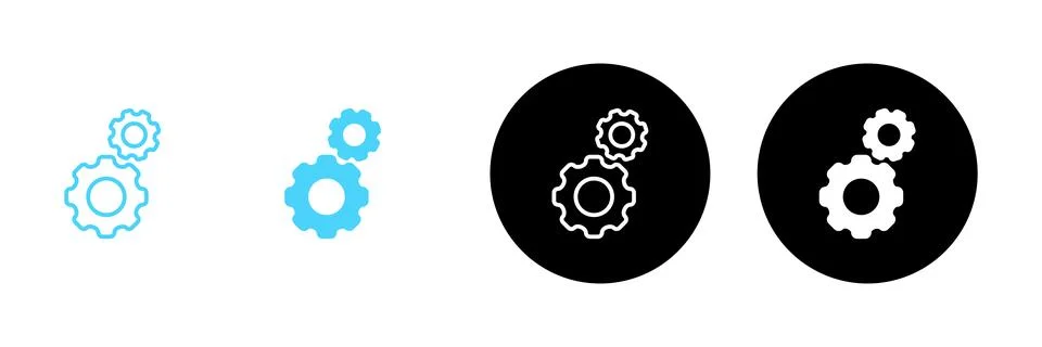 Setting icon vector. Cog sign and symbol. Gear Sign 스톡 일러스트