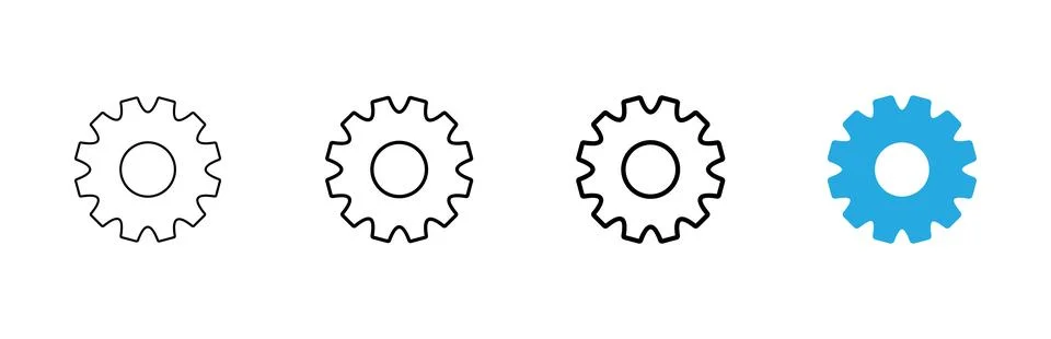Setting icon vector. Cog sign and symbol. Gear Sign 스톡 일러스트
