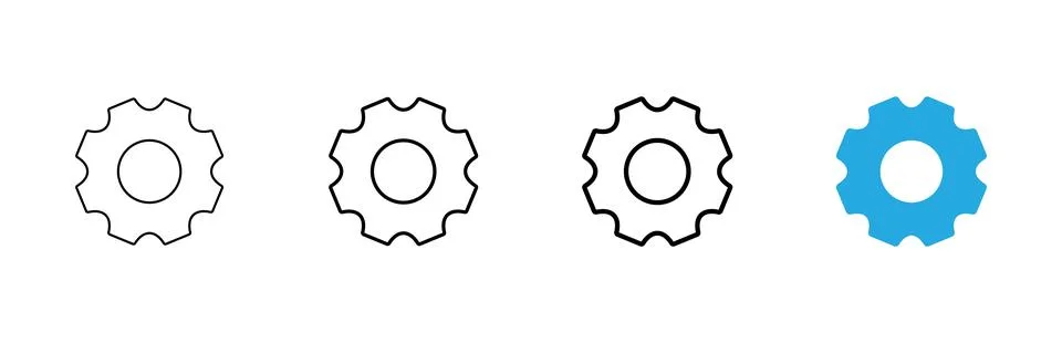 Setting icon vector. Cog sign and symbol. Gear Sign 스톡 일러스트