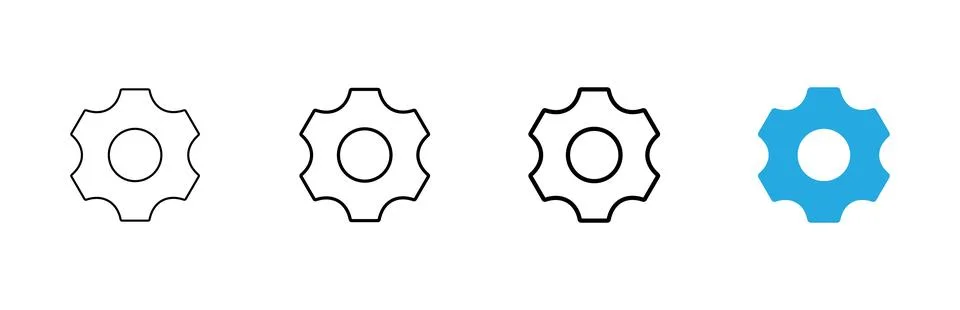 Setting icon vector. Cog sign and symbol. Gear Sign Stock Illustration
