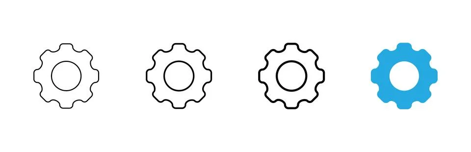 Setting icon vector. Cog sign and symbol. Gear Sign Stock Illustration