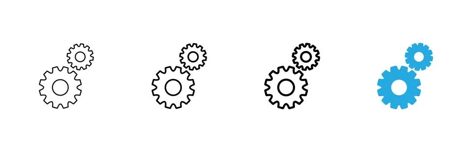 Setting icon vector. Cog sign and symbol. Gear Sign Stock Illustration
