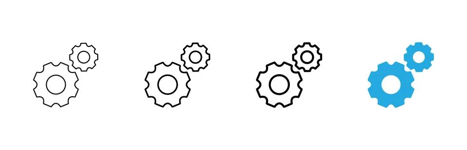 Setting icon vector. Cog sign and symbol. Gear Sign Stock Illustration