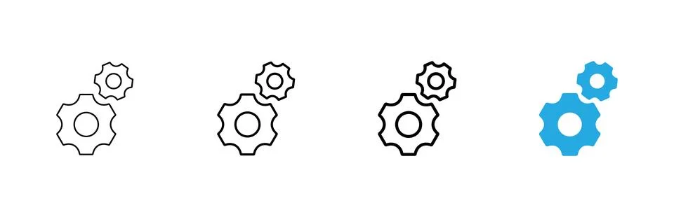 Setting icon vector. Cog sign and symbol. Gear Sign Stock Illustration
