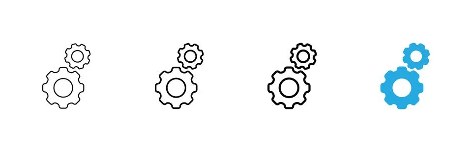 Setting icon vector. Cog sign and symbol. Gear Sign Stock Illustration