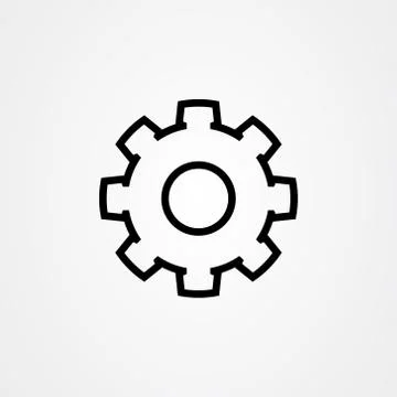 Setting icon vector design, gear symbol. Stock Illustration