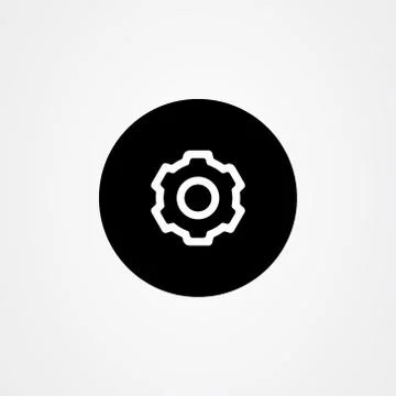 Setting icon vector design, gear symbol. Stock Illustration