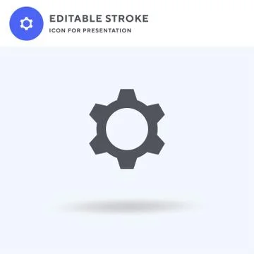 Setting icon vector, filled flat sign, solid pictogram isolated on white, log Illustrazione stock